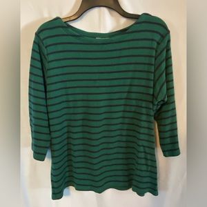 L.L. Bean stripes boatneck top